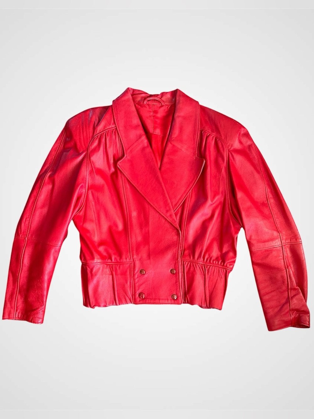 Vintage 1980s Red Leather Jacket